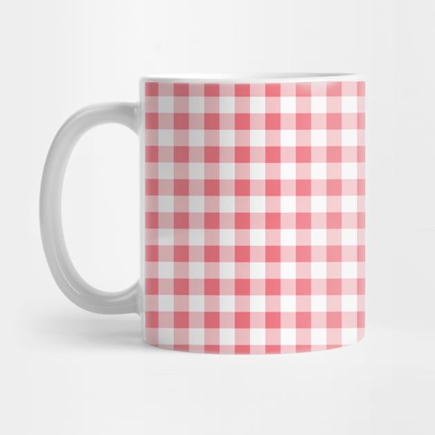 Pink & White Gingham Plaid Pattern by FOZClothing